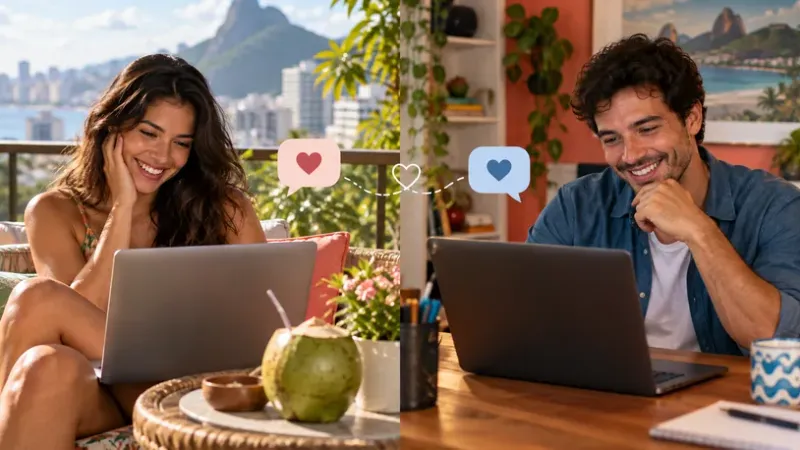 Chat de encontros online no Brasil: mensagens, segurança e cidades
